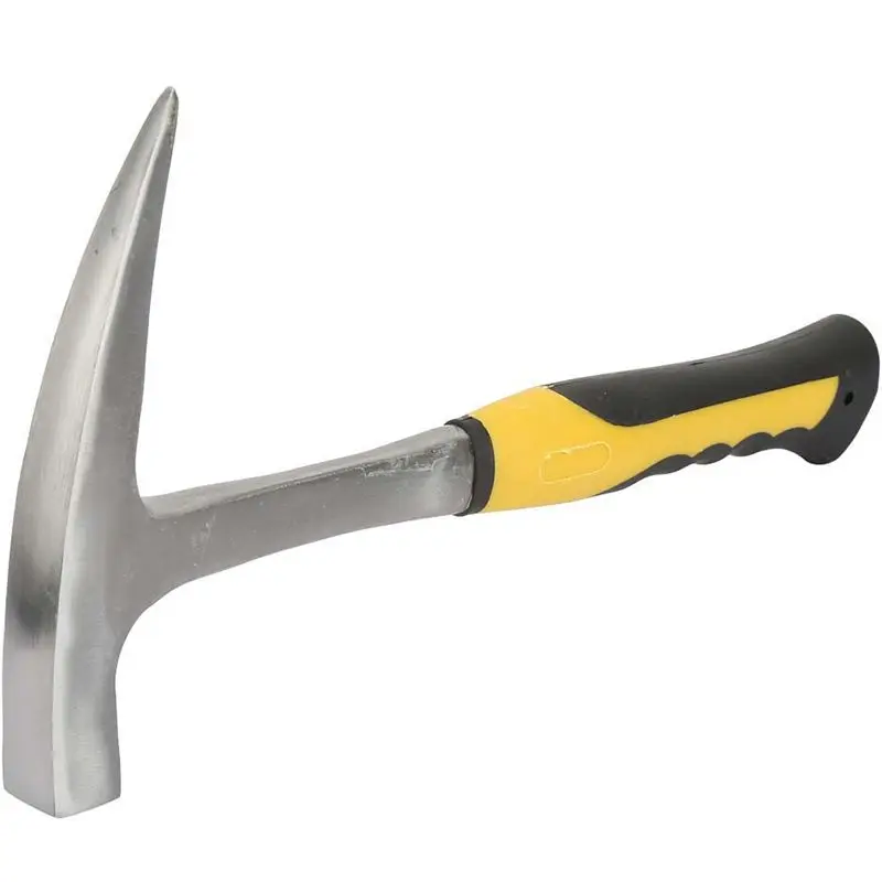 

O50 804g Geological Hammer With Pointed Tip & Rubber Handle Grip, For Geological Study, Prospecting, Mining, Masonry Related