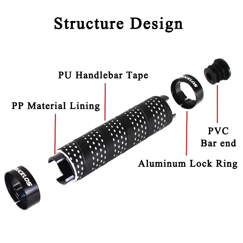 BUCKLOS Bicycle Handlebar Grip Anti Skid MTB Cuffs Shock Absorbing Mountain Bike Grips Soft Bike Handle Cover Cycling Parts