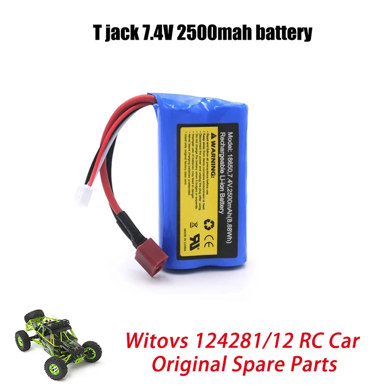 

WLtoys 12428 1/12 RC автомобиль оригинальные запасные части T Jack 7,4 V 2500mah батарея