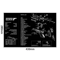 AR15 AK47 Glock Gun Cleaning Rubber Mat With Parts Diagram Instructions Mouse Pad for Smith Colt 1911 Beretta 92 Sig Sauer P320 1