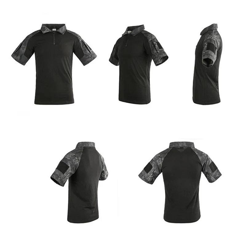 Military Tactical Shirt Hunting Clothes Combat Shirt Multicam Man Summer Camouflage Shirts Summer Army Casual Training Shirts