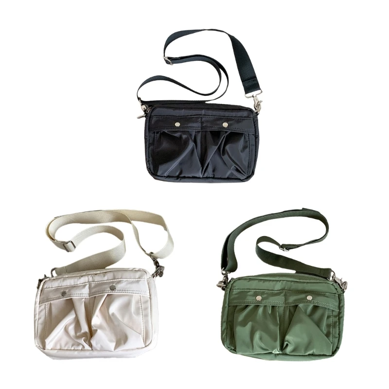 

Contemporary Solid Color Nylon Women Handbag Underarm Bag Zipper Female Clutch