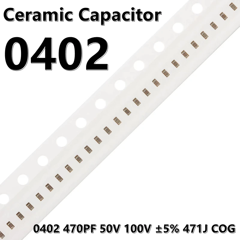

(100 шт.) 0402 470PF 50 в 100 В ± 5% 471J COG 1005 SMD керамические конденсаторы