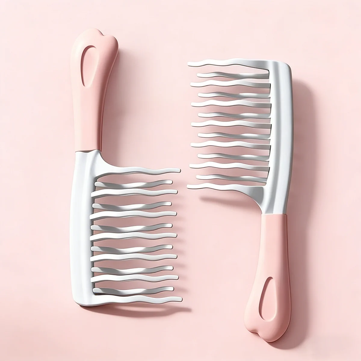 1pc 더블 로우 웨이브 칫솔머리 빗 두피 마사지 빗 푹신한 빗 곱슬머리 관리, ..