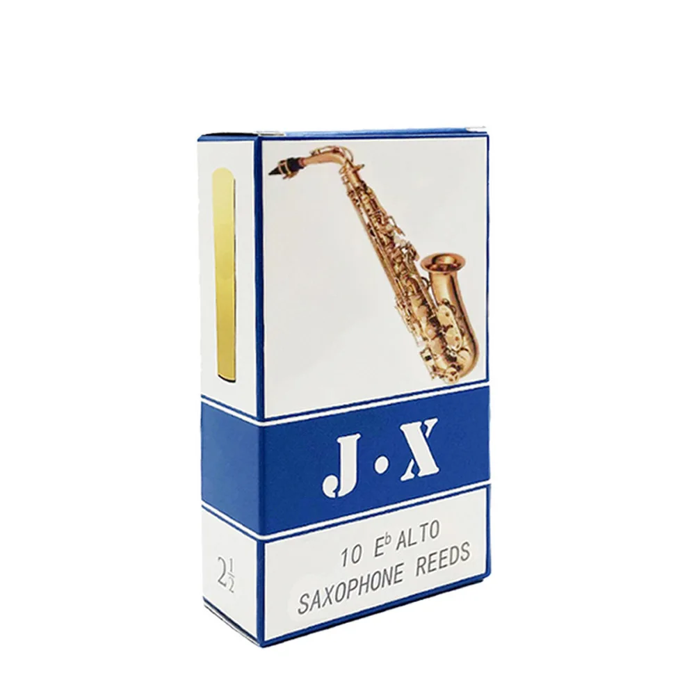 

10 Pcs Saxophone Reeds Strength 2.5 For Alto Soprano Tenor Sax Clarinet Reed Professional Beginner Sax Accessories