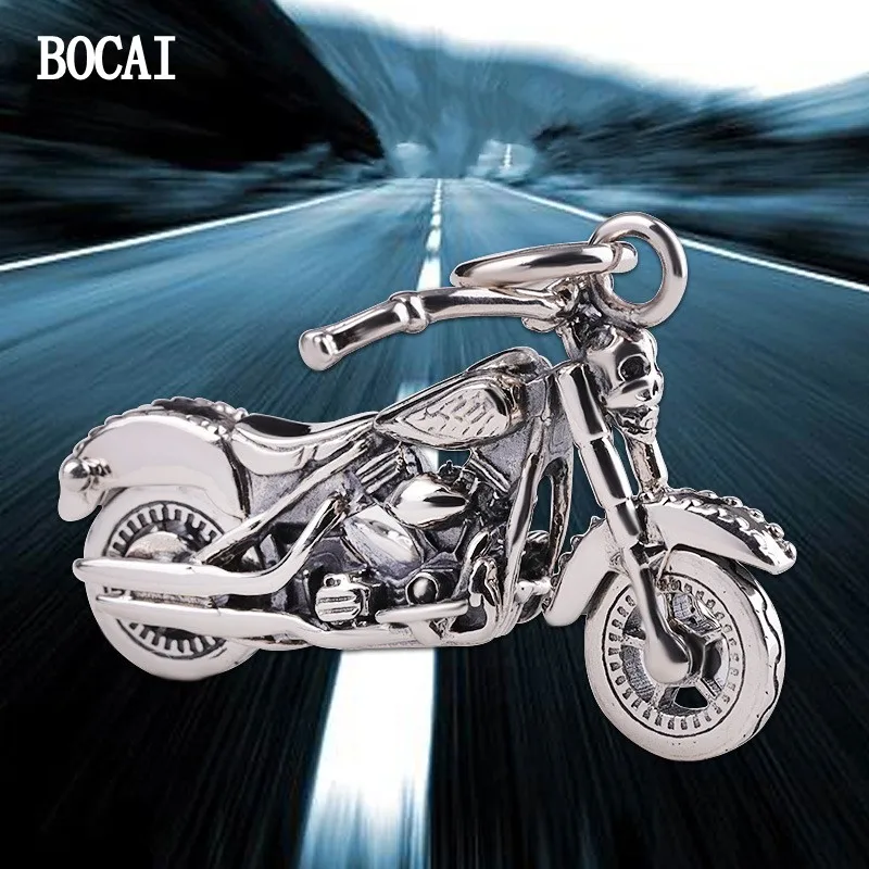 Bocai New S925 Argento Vintage Personalità Hip Hop Seiko Ciondolo Moto Maschio E Femmina