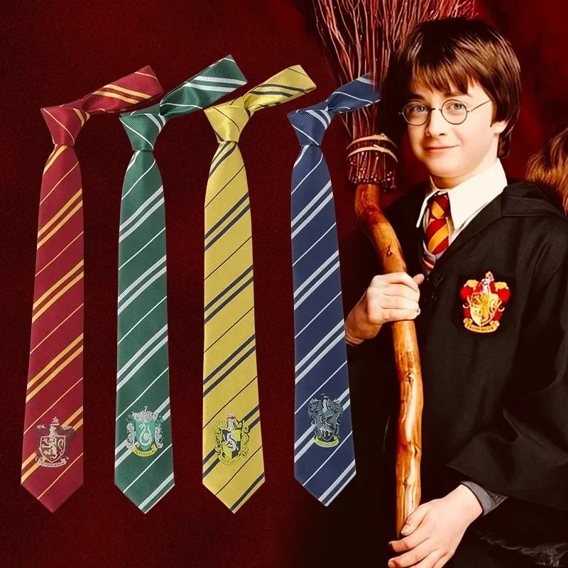 College Style Tie Harries Film Fringe Magic Academy Students Cosplay Potter Malfoy Halloween Party Decorating Tie Christmas Gift