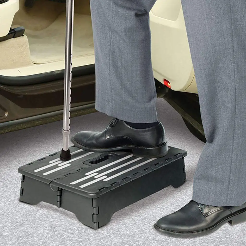 Portable Folding Riser Step Stool Outdoor Indoor Car Height Boost Heavy Duty 3