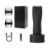 Electric Groin Hair Trimmer with Replaceable Ceramic Blades, Waterproof Wet-Dry Functionality & Standing Recharge Dock 2