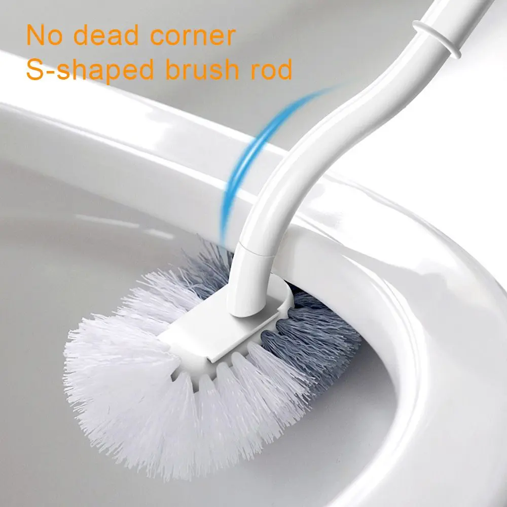 New Punch-Free Wall Hanging Long Handle Toilet Brush With Base Bathroom Cleaning Tools Household Cleaning Brush Set