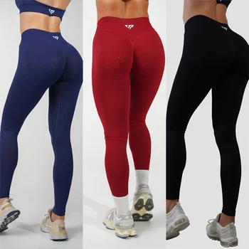 KEEP THAT PUMP Recoil Leggings Fitness Gym Yoga Cycling Seamless Women's Pants Hip Pleated High Waist Tight Scrunch Butt Pants 1