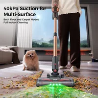 Aspirateur sans fil Proscenic P11 Ultra, aspiration de 40 kPa, autonomie de 40 minutes, brosse anti-emmêlement, tuyau réglable et corps léger de 1,6 kg, filtration à 4 couches, phares LED verts, nettoyage polyvalent multi-surfaces, chargement rapide et design peu encombrant 2