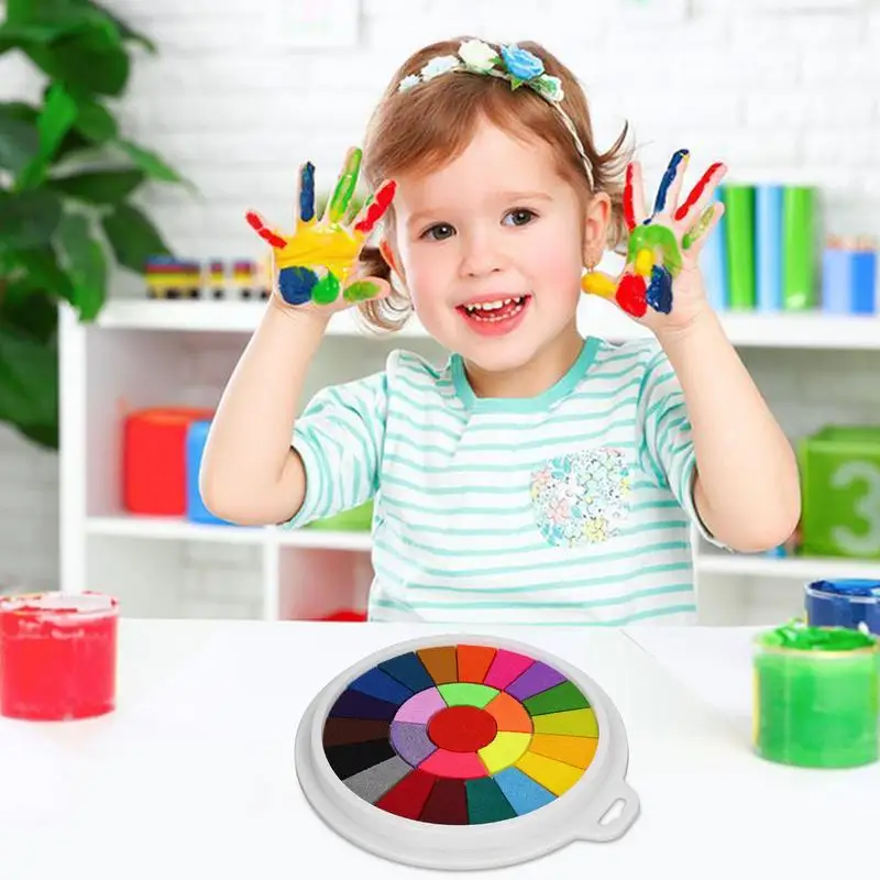 Washable Finger Paint Set Kids Painting Kit And Book Portable Washable Kids Paint Educational Tool Kit For Children Drawing educational toys educational drawing toy drawing toy