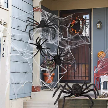 Giant Plush Halloween Spider 4