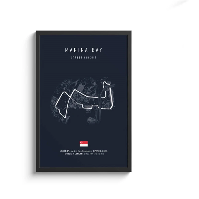 Formula 1 Racing Circuit Canvas Art: Aesthetic Motorsport Wall Decor