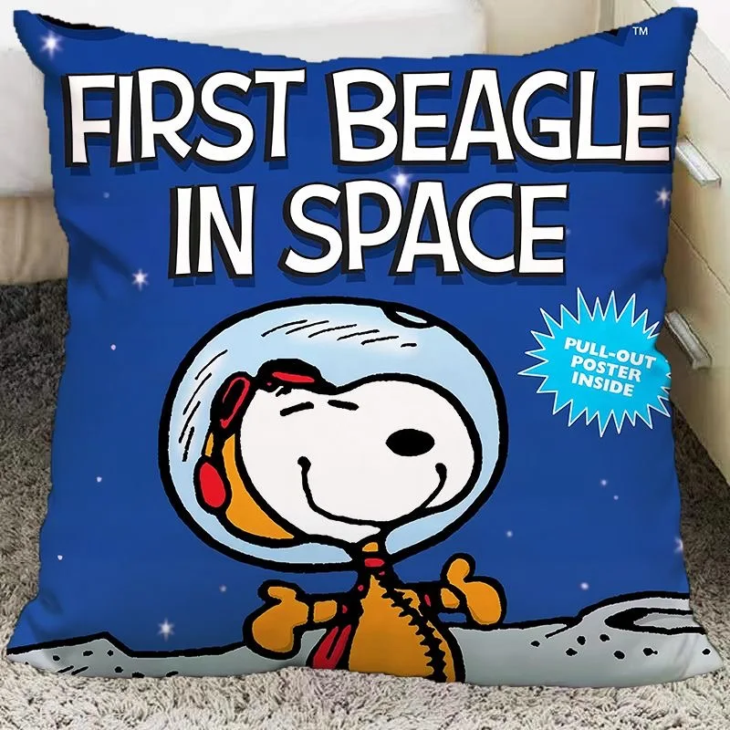 thumbnail image 1 of Almohada con estampado de anime de Peanuts, cojín suave con dibujos animados kawaii de Snoopy y Charlie Brown, cojín decorativo para sofá, silla, cama de coche, 1 of 5