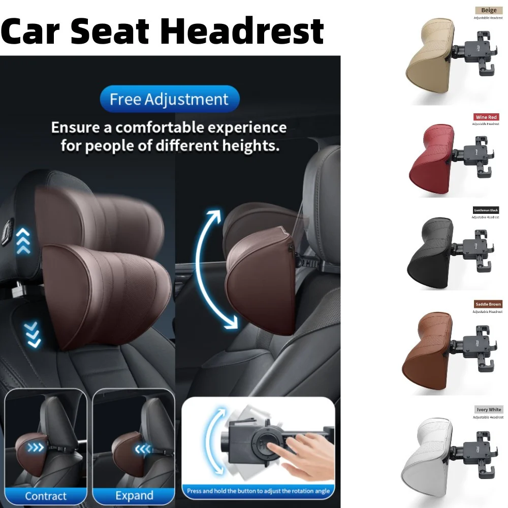 

Механически регулируемые универсальные стильные Подголовники для сиденья Автомобильные Защитные Подголовники для сиденья на шею снимают боль в голове автомобильные подголовники из хлопка ПУ с памятью