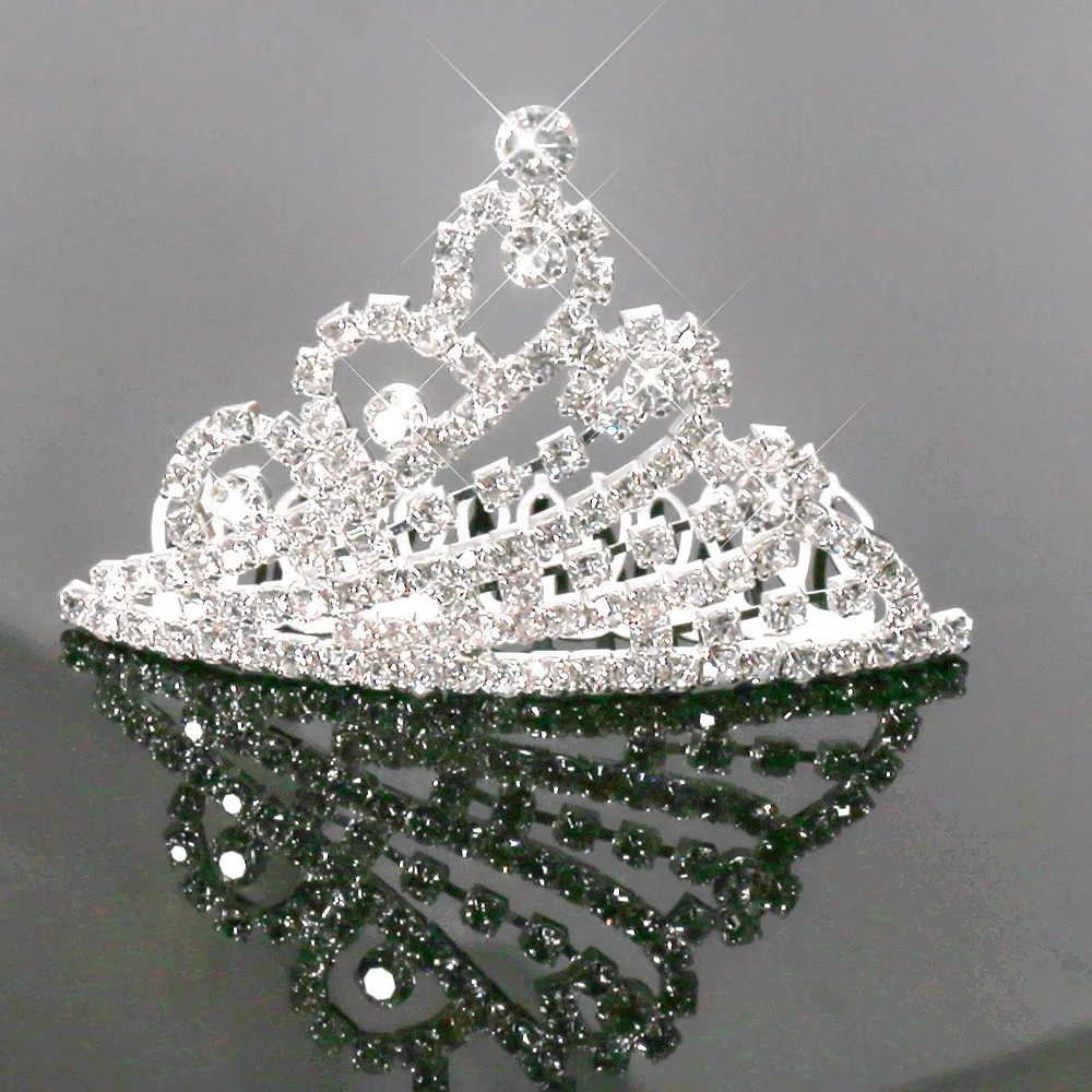 Principessa Corona Ragazza Regalo Di Compleanno Corona Diadema Corona Argento Cristallo Pettine Per Capelli Sposa Matrimonio Diadema Accessori Per Cap