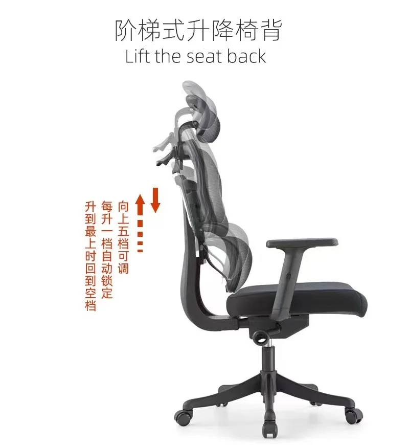 Description Picture 3 of itemHigh Quality Office Chair Mesh with Headrest Best High Back Adjustable Office Chair Modern Best Ergonomic Full Mesh Office Chair