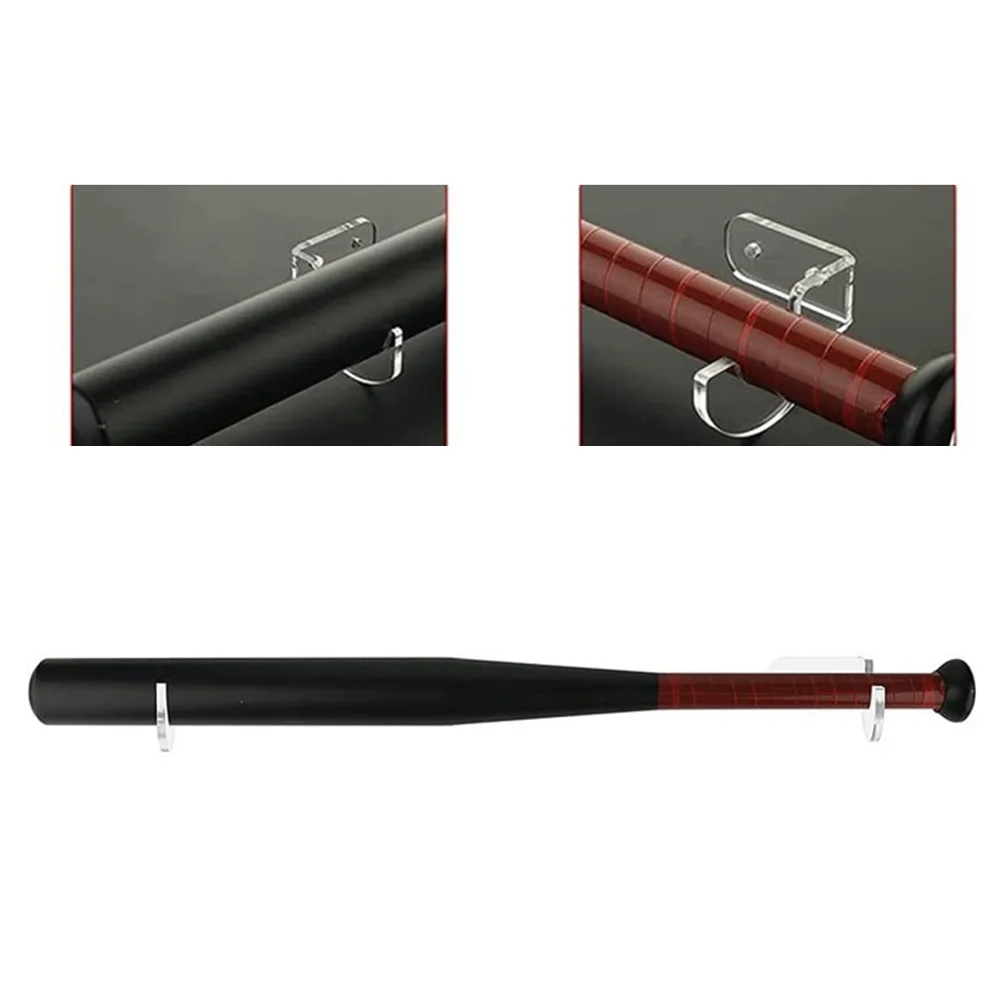 Acrylic Bat Holder 5*8*6cm Baseball Bat Holder Wear Resistant Annular Groove Elegant Touch Long-lasting Functionality