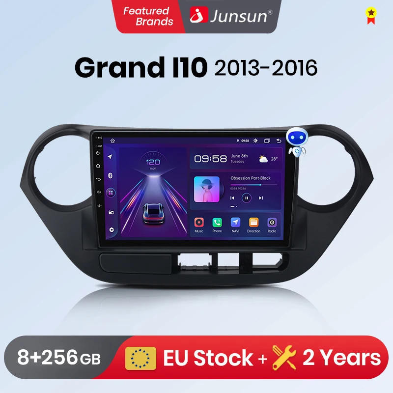 Junsun carplay android auto autoradio für hyundai grand i10 2014 2011-2015 gps intelligente systeme tereo multimedia autoradio