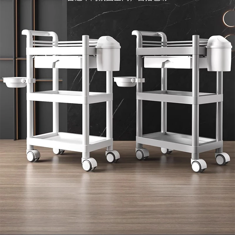 Rolling Cart Wheels Salon Trolley Beauty Commercial Salon Trolley Barbershop Equipment Wagen Mit Rollen Pretty Furniture YN50ST