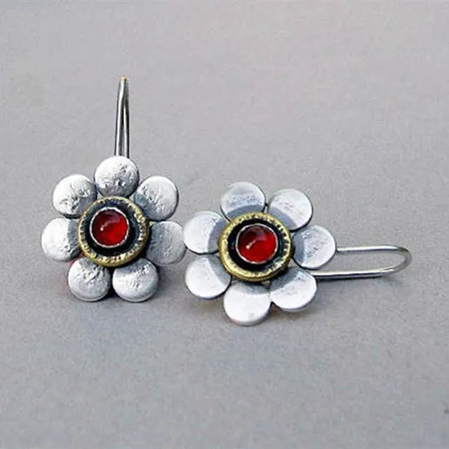 Trendy Women Earrings 4 Colors Delicate Gold Color Inlay Natural Stone Hook Dangle Earrings for Women Wedding Engagement Jewelry X496