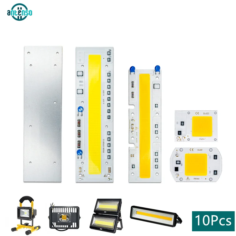 10 Pz/Lotto 110V 220V Led Perline 10W 20W 30W 50W 150W Non C' È Bisogno Di Driver Led Cob Chip Per Luce Di Inondazione Faretto Lampada Illuminazione F