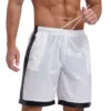 Swimear Mens Swimming Trunks Wet Look Boxer Shorts Drawstring Elastic Waist Pockets Contrast Stripes Beach Shorts Loungewear 4