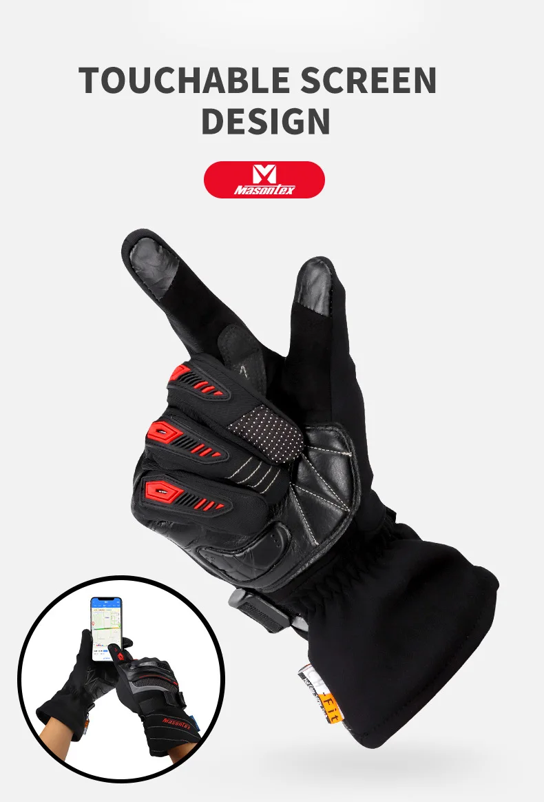 Touch Screen Motorcycle Gloves Moto Motocross Winter Thermal Non-slip Motorbike Waterproof Windproof Protective Gear Men Women best women's sunglasses for motorcycle riding