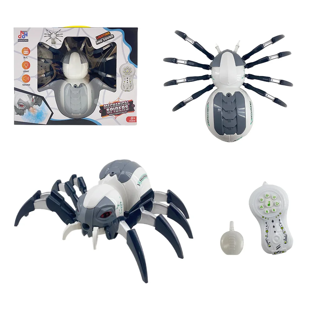 Remote Control Electric Toy Intelligent Mechanical Dinosaur Spider Elephant Model w/ Light Sound Children's Smart Robot Toy Gift