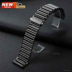 Sleek Quick Release Stainless Steel Watch Strap - 22mm (Black)