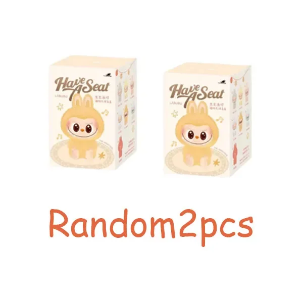 thumbnail image 1 of Figura de anime Labubu, caja ciega, serie Have A Seat, colgante, modelo flocado, juguete, réplica de monstruo Kawaii, llavero, juguete, regalo de cumpleaños, 1 of 5