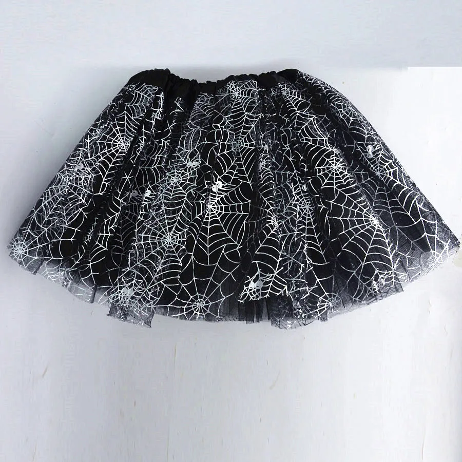 Horrible Scary LED Glowing Light Up Kids Girls Spider Web Cobweb Skirt Tutu Cosplay Carnival Party Fancy Costume Bag Halloween cosplay costume halloween dress outfit animal tutu skirt outfit
