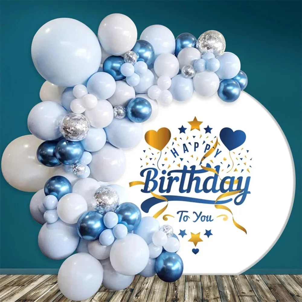 

1 Set Macaron Blue White Latex Balloon Chain Arch Set Decorated Balloons Wedding Themed Birthday Party Baby Shower Decoration