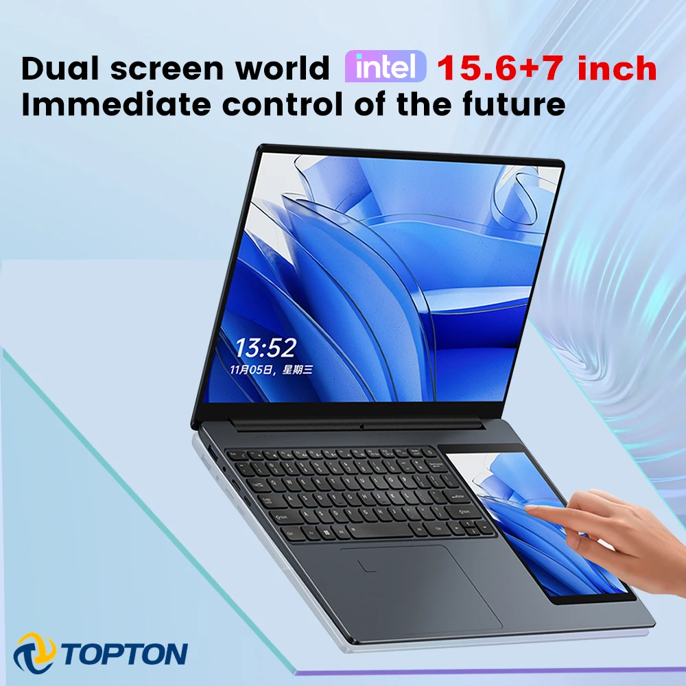 Topton L10 Dual Screen Laptop 15 6 Inch Ips 7 Touch 12th Gen Intel N100 Max.jpg Topton L10 Dual Screen Laptop 15 6 Inch Ips 7 Touch 12th Gen Intel N100 Max.jpg