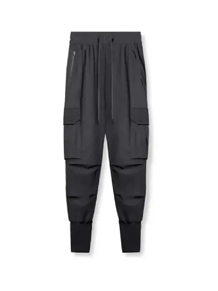 

2024 New Men's Cargo Pants Summer Thin Loose Quick-Drying Tight Running Training Solid Color Drawstring Sweatpants Casual Pants