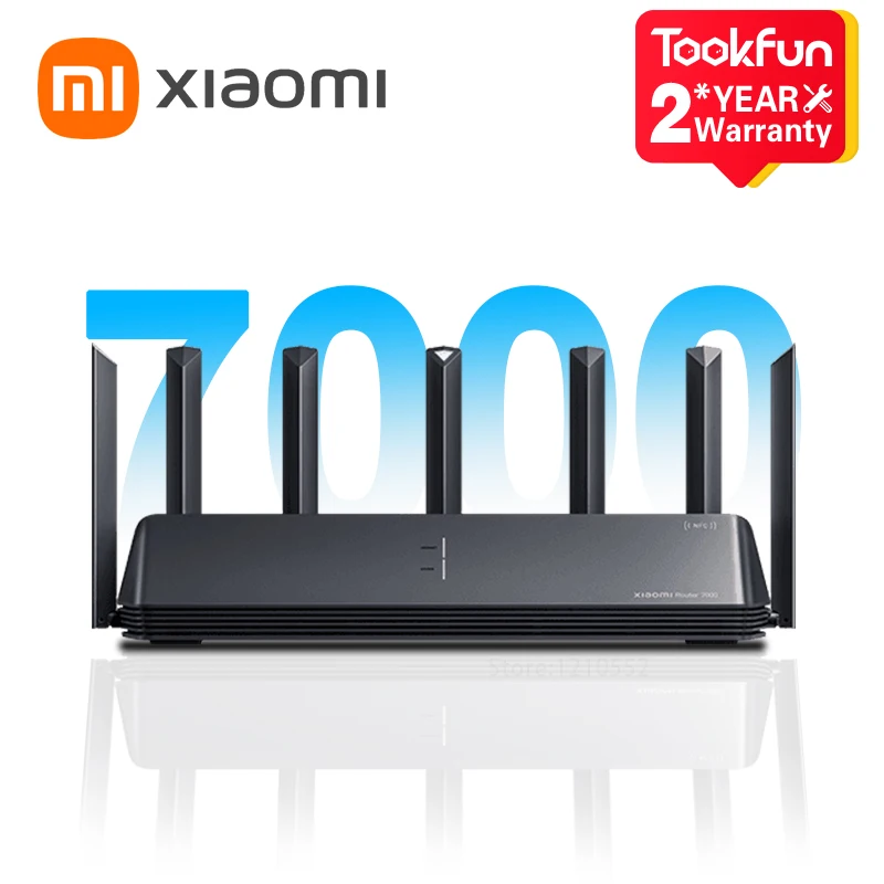 Xiaomi Mi Router BE7000 Tri-Band WiFi Repeater VPN 1GB Mesh USB 3.0 IPTV 4 x 2.5G Ethernet Ports Modem Signal Amplifier PPPoE