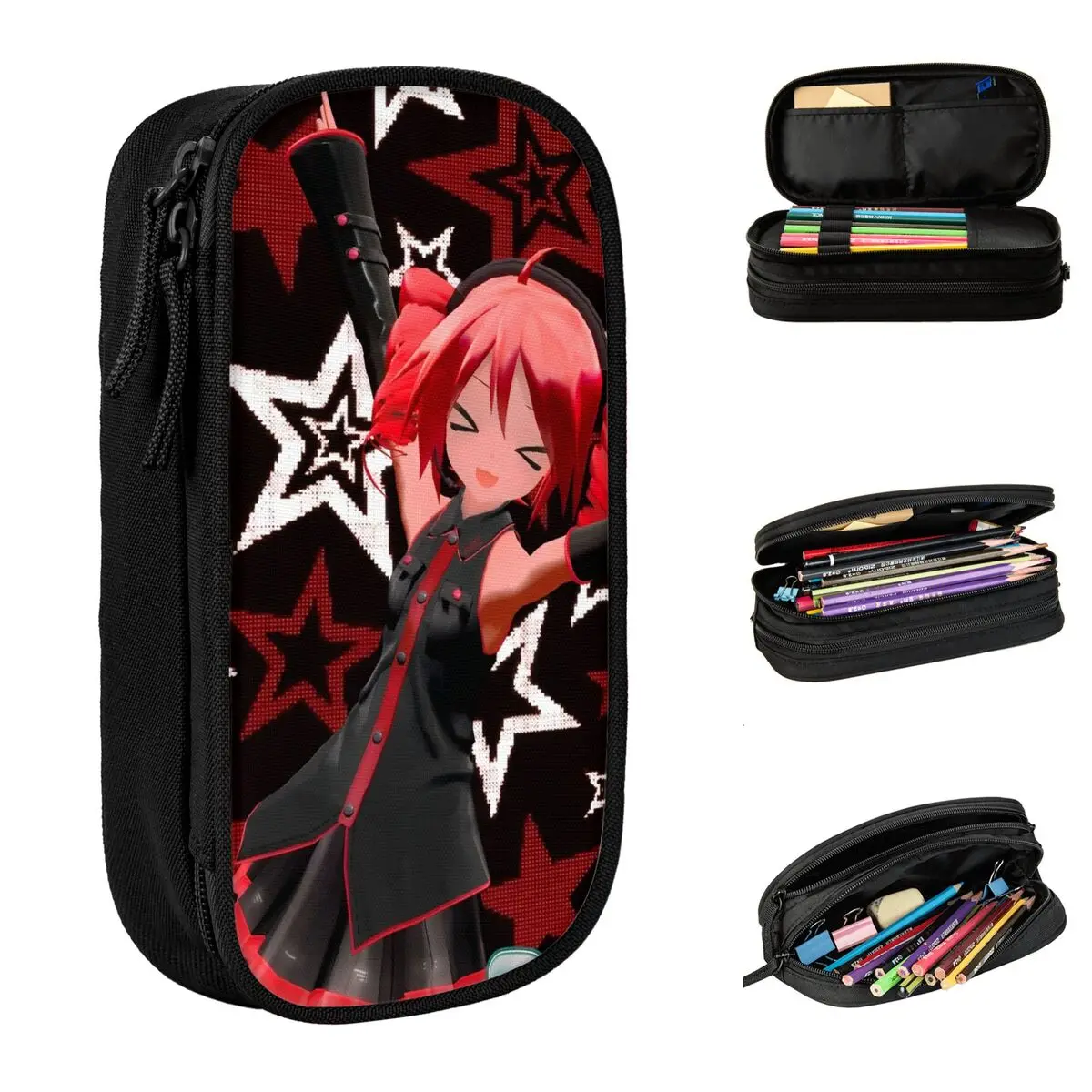 Kawaii Kasane Teto 연필 케이스 크리 에이 티브 펜 홀더 가방 학생 대..