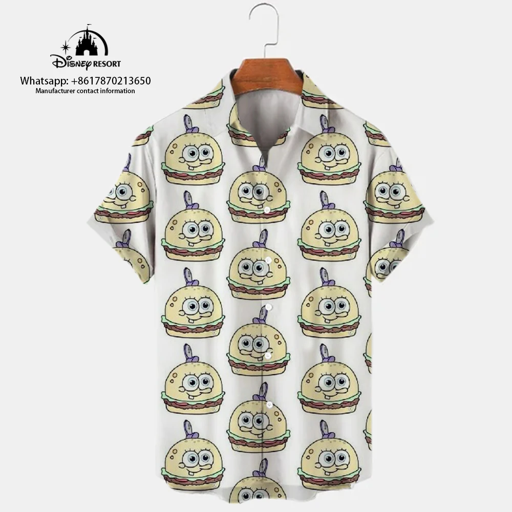 

2023 Disney Animation Fashion Men's Spring 3D Printing Men's Short -sleeved Shirt Men's top animation style Short -sleeved shirt