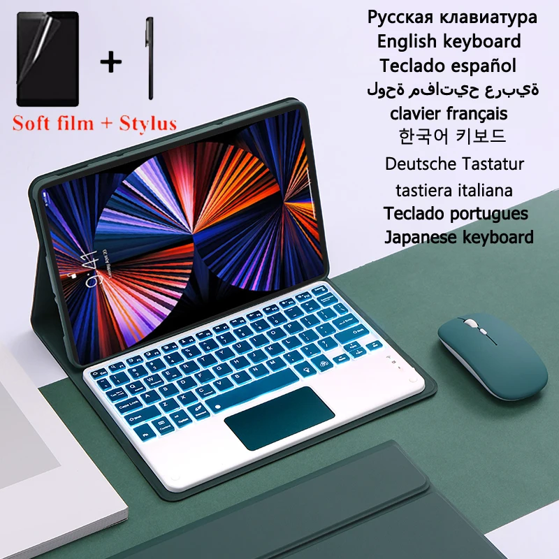 Capa para Lenovo Tab P11 Pro Case Teclado Tb-j706f para Lenovo Pad Pro Tb-j716f P11 Pro 2023 Touchpad Teclado Backlit Teclado