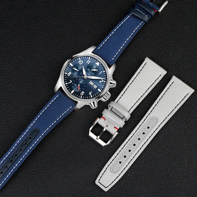 Iwcパイロット用キャンバスライスバンド,リトルパイロットマーク,18 