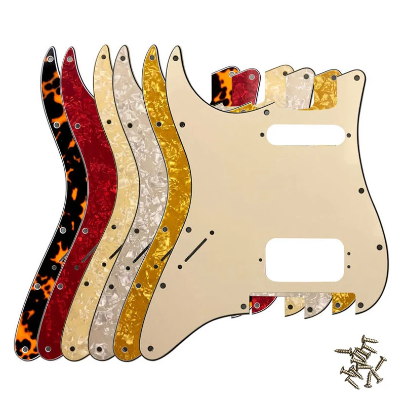 

Pleroo Custom Guitar Pickguard-для США 11 отверстий для винтов Strat с Floyd Rose Tremolo Bridge Deluxe Humbucker HS без регулятора