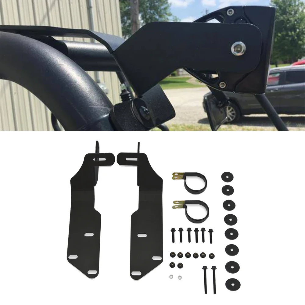 Front Cage Upper Windshield 50 inches Straight/Curved LED Light Bar Mount Brackets Fit For Kawasaki Teryx-2 Teryx-4 xmt2906e07 motorcycle parts upper fairing headlight mount w windshield for dyna street bob fxdb i