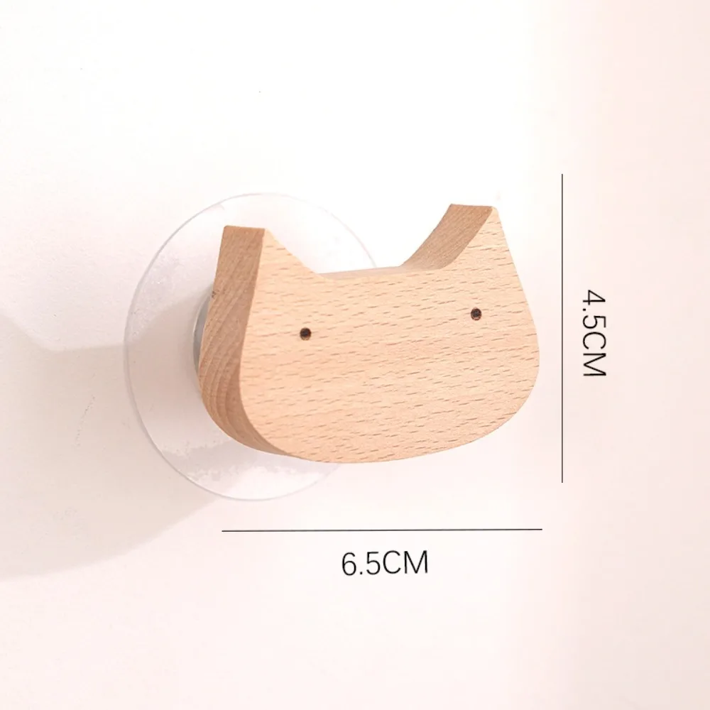 Creative Woodiness Wooden Hook Cute Wall Hanging Towel Rack Cartoon Style Animal Hook Home Decoration