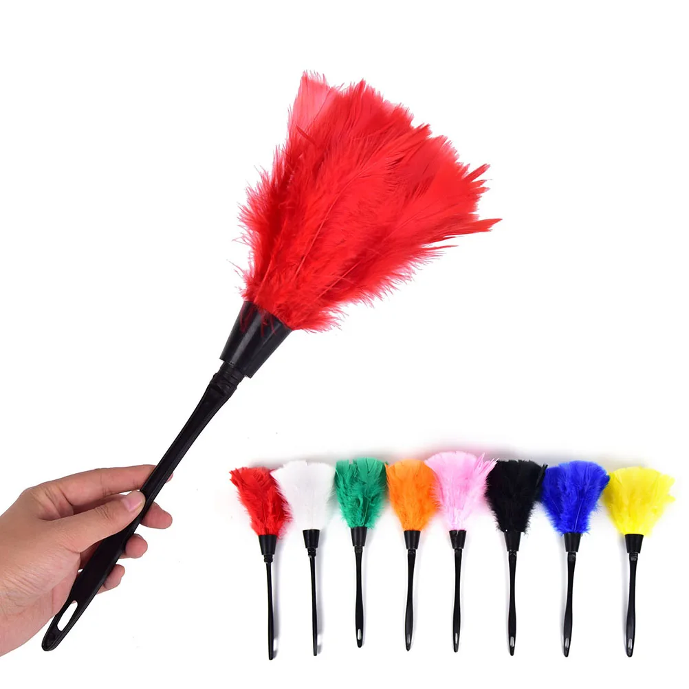 Home Office Keyboard Clean Anti Static Turkey Feather Duster Cleaner
