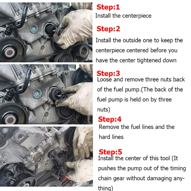 Extracteur de pompe à carburant d'injection de moteur de voiture, outil de  retrait d'acier, adapté pour BMW M47, M57, extracteur d'outils de démontage  de voiture, 1 jeu - AliExpress