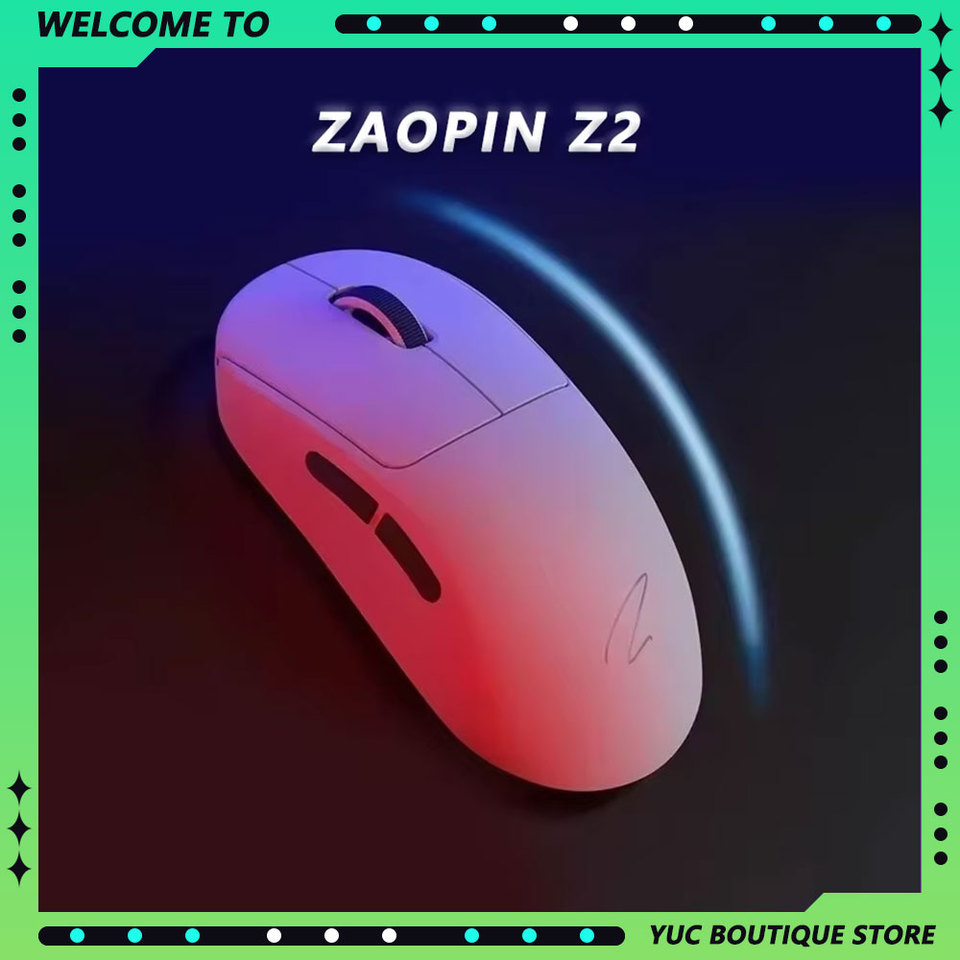 Zaopin Z2 E-Sports Mouse Wireless Tri Mode Paw3395 4k Return Lightweight Mouse Customize For Computer Gaming Mice Man Gifts