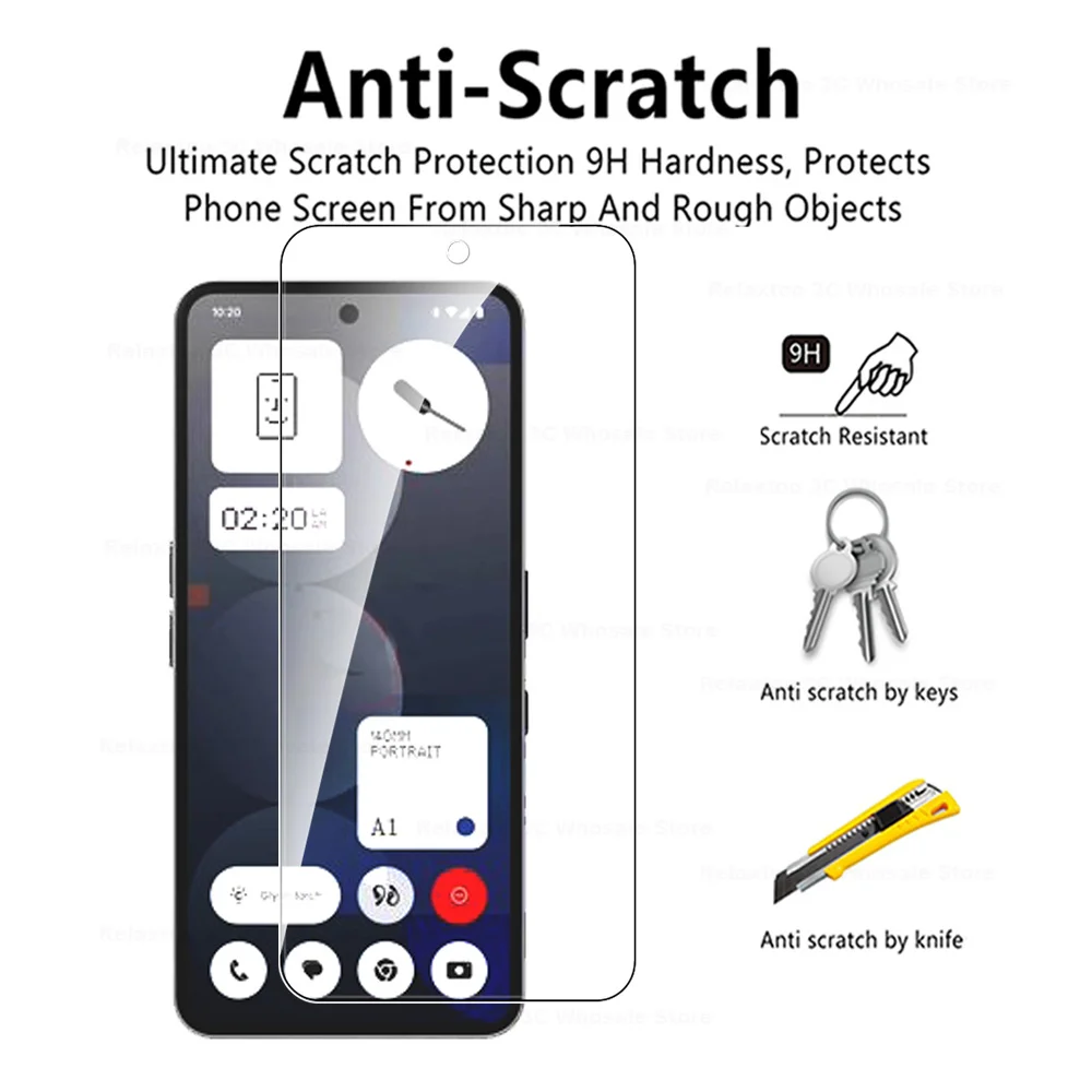 3-Pack Durable Tempered Glass Screen Protector Set with Protective Case