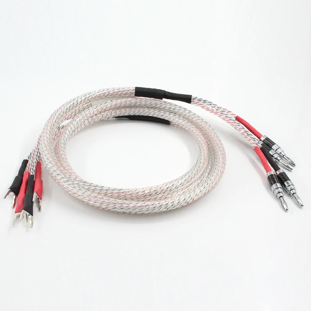 

Pair Nordost Valhalla Series Hifi Speaker Cable Audio Loudspeaker Line With Banana To Spade Plug Speaker Audio Cable